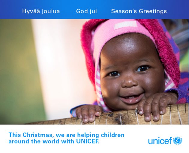 UNICEF Christmas card Deltamarin Ltd
