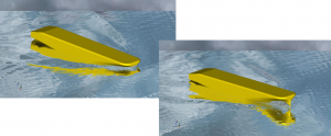 RANS CFD simulation of hull in waves